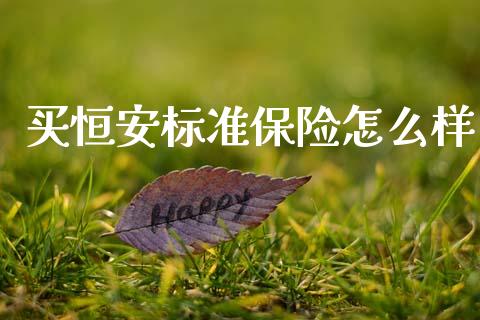 买恒安标准保险怎么样_https://wap.jnlaobingbanjia.com_财经资讯_第1张