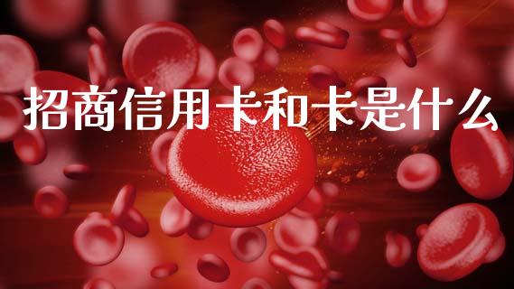 招商信用卡和卡是什么_https://wap.jnlaobingbanjia.com_财经资讯_第1张