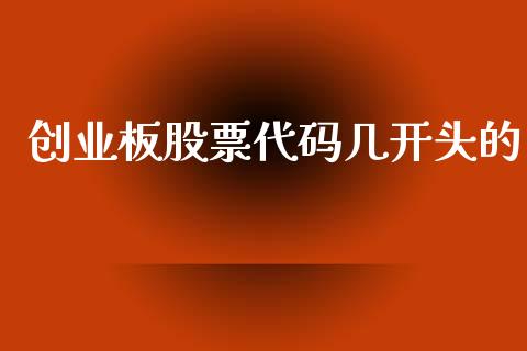 创业板股票代码几开头的_https://wap.jnlaobingbanjia.com_金融理财_第1张