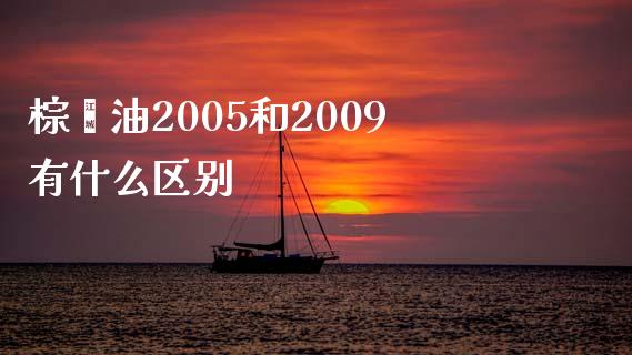 棕榈油2005和2009有什么区别_https://wap.jnlaobingbanjia.com_财务管理_第1张