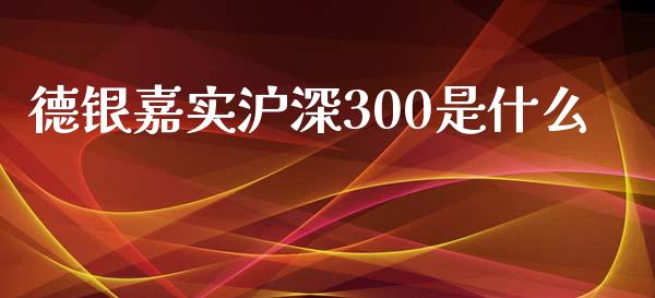 德银嘉实沪深300是什么_https://wap.jnlaobingbanjia.com_基金分析_第1张