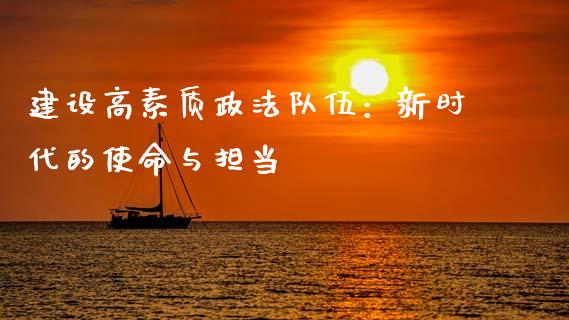 建设高素质政法队伍：新时代的使命与担当_https://wap.jnlaobingbanjia.com_财经资讯_第1张