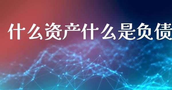 什么资产什么是负债_https://wap.jnlaobingbanjia.com_股市行情_第1张
