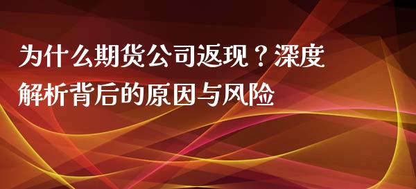 为什么期货公司返现？深度解析背后的原因与风险_https://wap.jnlaobingbanjia.com_财务管理_第1张