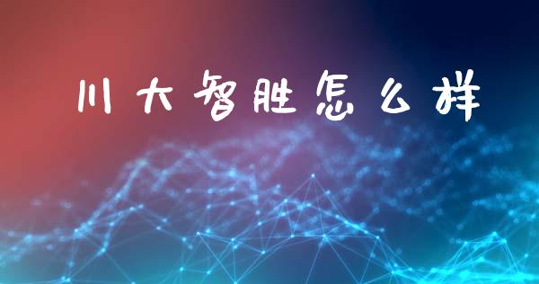 川大智胜怎么样_https://wap.jnlaobingbanjia.com_基金分析_第1张