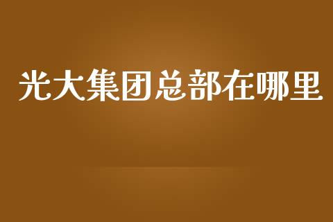 光大集团总部在哪里_https://wap.jnlaobingbanjia.com_基金分析_第1张