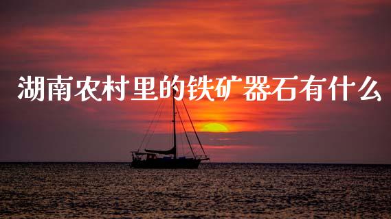 湖南农村里的铁矿器石有什么_https://wap.jnlaobingbanjia.com_股市行情_第1张