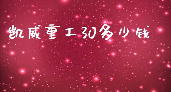 凯威重工30多少钱_https://wap.jnlaobingbanjia.com_证券公告_第1张