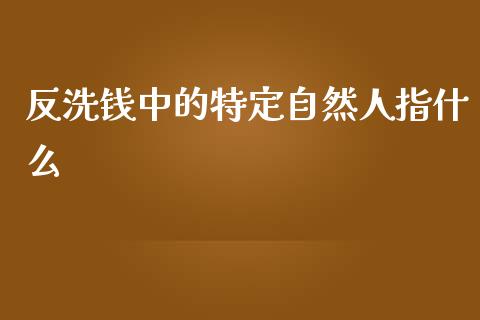 反洗钱中的特定自然人指什么_https://wap.jnlaobingbanjia.com_金融理财_第1张