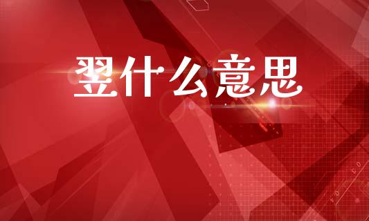 翌什么意思_https://wap.jnlaobingbanjia.com_财经资讯_第1张
