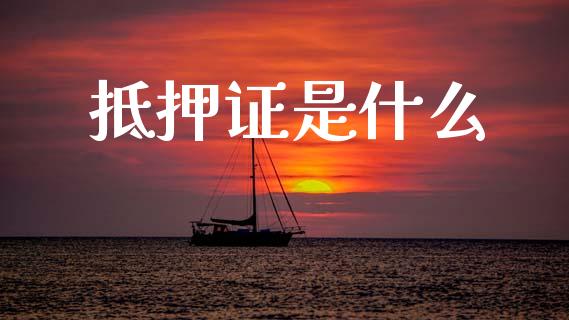 抵押证是什么_https://wap.jnlaobingbanjia.com_财经资讯_第1张