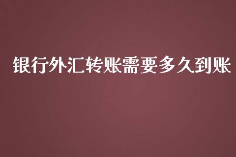 银行外汇转账需要多久到账_https://wap.jnlaobingbanjia.com_财务管理_第1张