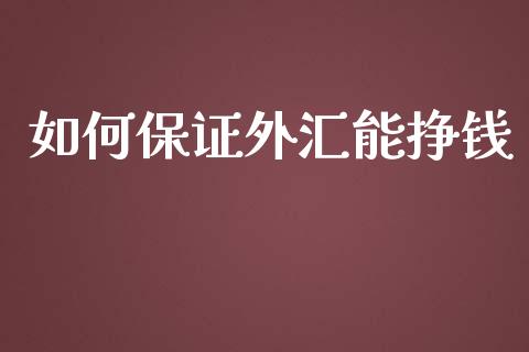 如何保证外汇能挣钱_https://wap.jnlaobingbanjia.com_股市行情_第1张