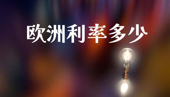 欧洲利率多少_https://wap.jnlaobingbanjia.com_基金分析_第1张