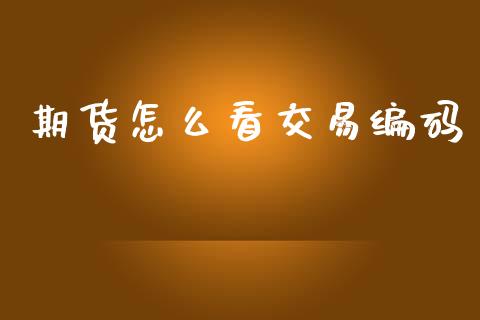 期货怎么看交易编码_https://wap.jnlaobingbanjia.com_股市行情_第1张