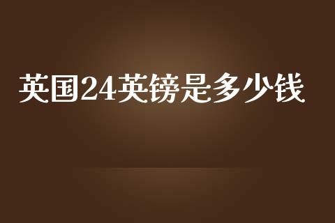 英国24英镑是多少钱_https://wap.jnlaobingbanjia.com_金融理财_第1张