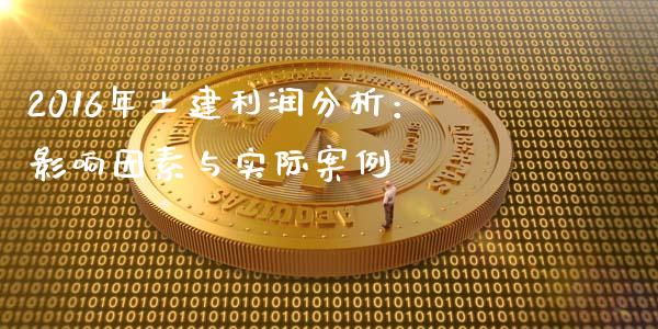 2016年土建利润分析：影响因素与实际案例_https://wap.jnlaobingbanjia.com_金融理财_第1张