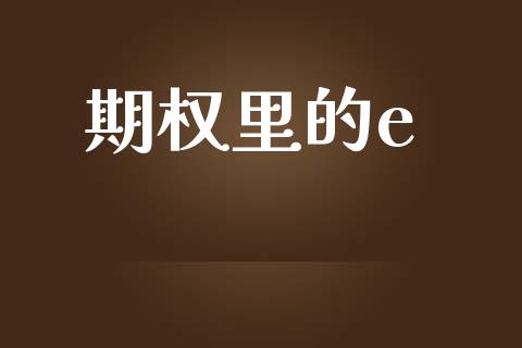 期权里的e_https://wap.jnlaobingbanjia.com_财务管理_第1张