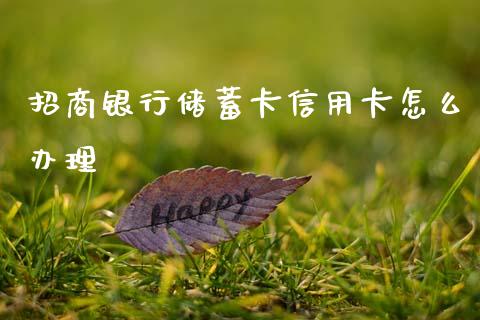 招商银行储蓄卡信用卡怎么办理_https://wap.jnlaobingbanjia.com_金融理财_第1张
