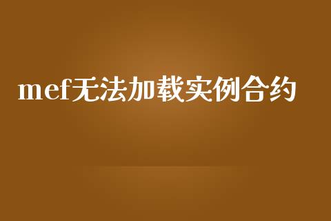 mef无法加载实例合约_https://wap.jnlaobingbanjia.com_财务管理_第1张