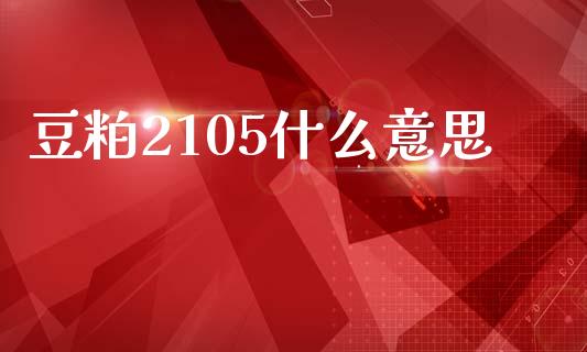 豆粕2105什么意思_https://wap.jnlaobingbanjia.com_财务管理_第1张