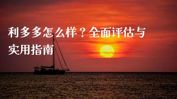 利多多怎么样？全面评估与实用指南_https://wap.jnlaobingbanjia.com_基金分析_第1张
