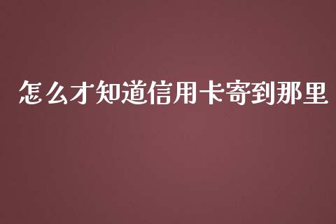 怎么才知道信用卡寄到那里_https://wap.jnlaobingbanjia.com_金融理财_第1张